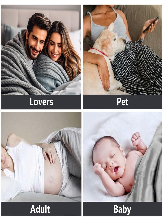 NSNLGSGC بطانية مقاومة للماء من NSNLGSGC للسرير، بطانيات شيربا مقاومة للماء للأزواج، بطانية فلانيل مقاومة للماء، حتى 60 أونصة (40 × 60، رمادي) - Image 5